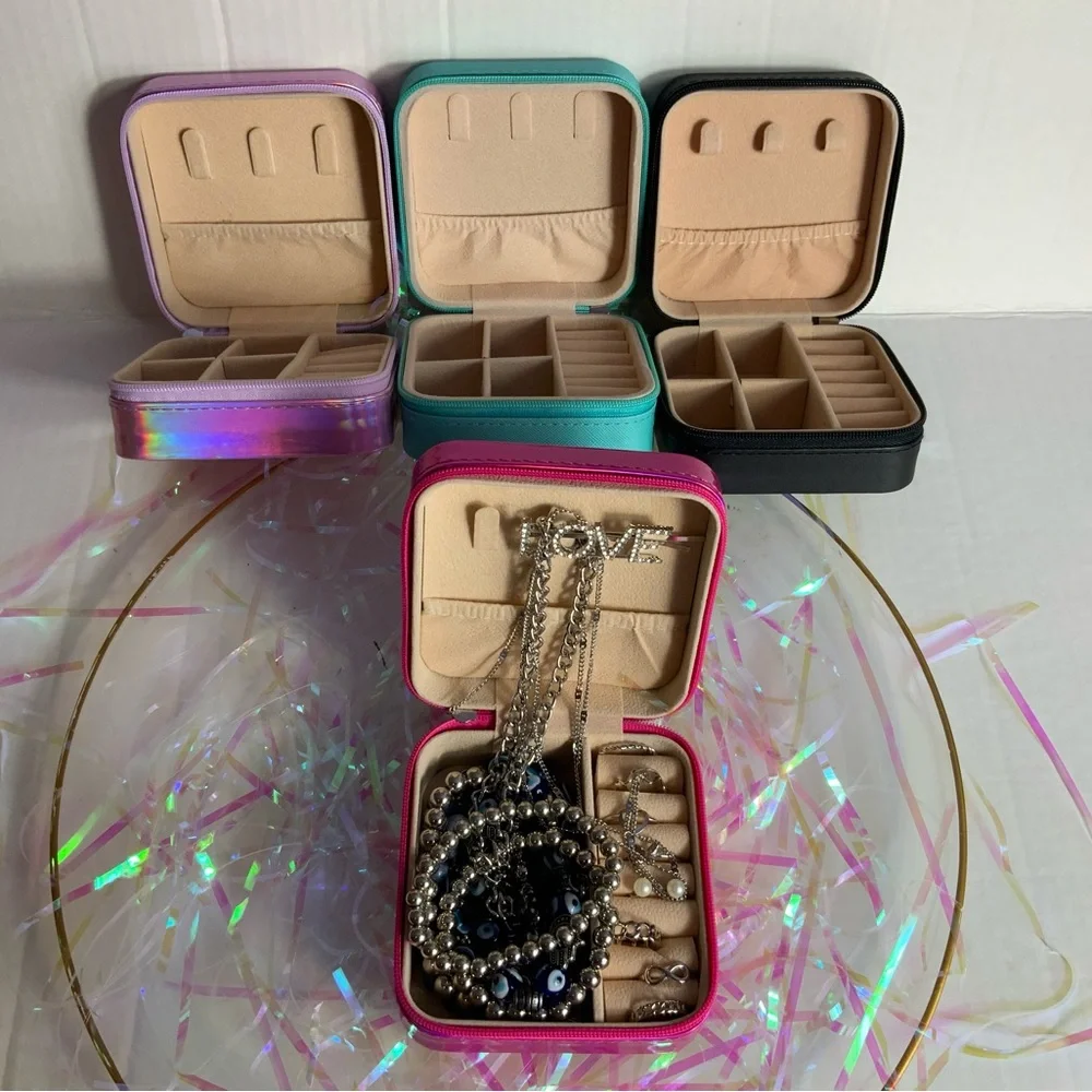 Mini Travel Black Portable Jewelry Storage Box